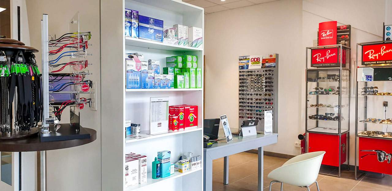 ODB Saint-Denis, produits lentillese et corner Rayban ODB Saint-Denis, produits lentilles et accessoires, espace Rayban et ODB Sport